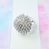 Chunky Sterling Silver Abstract Mushroom Ring
