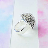 Chunky Sterling Silver Abstract Mushroom Ring