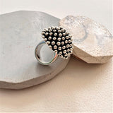 Chunky Sterling Silver Abstract Mushroom Ring