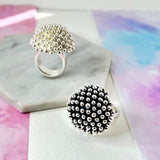 Chunky Sterling Silver Abstract Mushroom Ring