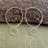 Minimalist Sterling Silver Twisted Wire Earrings