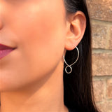 Minimalist Sterling Silver Twisted Wire Earrings