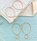 Minimalist Sterling Silver Twisted Wire Earrings