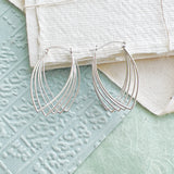 Multi Wire Overlapping Sterling Silver Hoop Earrings