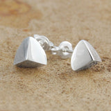 Quarter Ball Silver Stud Earrings