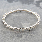 Bubble Solid Silver Bangle