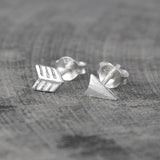 Silver Arrow Stud Earrings
