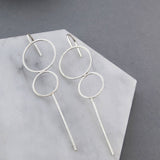 Sterling Silver Double Circle Ear Climbers