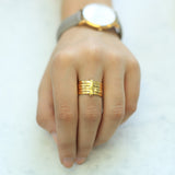 Hammered Gold Stacking Ring