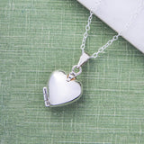 Silver Heart Double Locket Necklace - Otis Jaxon Jewellery