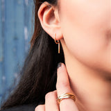 Modern Minimal Drop Sterling Silver Earrings