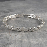 Hugs and Kisses Silver Chunky Bracelet