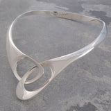 Scissors Silver Choker Necklace