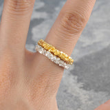 Pyrite Contemporary Silver Ring