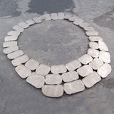 Roman Chunky Silver Statement Necklace