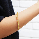 Interwoven Gold Bangle