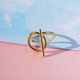 Sterling Silver T Ring