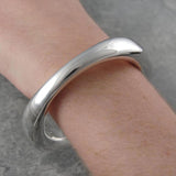 Graduated Chunky Silver Bangle