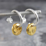 Organic Round Gold Hoop Earrings