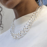 Fluid Sterling Silver Statement Necklace