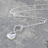 Heart Silver Infinity Necklace
