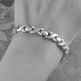 Hugs and Kisses Silver Chunky Bracelet