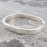 Chunky Solid Silver Hinged Bangle