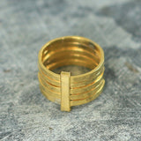 Hammered Gold Stacking Ring