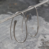 Paperclip Medium Silver Drop Earrings