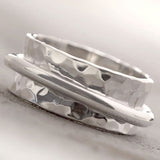Cone Hammered Silver Bangle