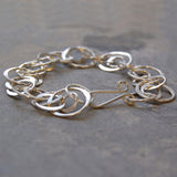Planet Ring Chain Sterling Silver Bracelet