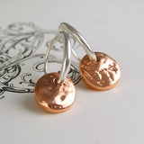 Organic Round Rose Gold Hoop Earrings