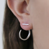 Silver Hoop Ear Jackets