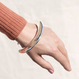 Graduated Sterling Silver Chunky Statement Bangle