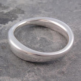 Graduated Chunky Silver Bangle