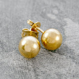 Large Silver Ball Stud Earrings