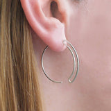 Sterling Silver Curl Hoop Earrings