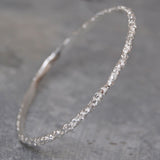 Pyrite Contemporary Gold Bangle