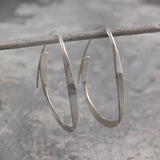 Silver Curl Hoop Earrings