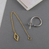 Geometric Gold Chain Earrings