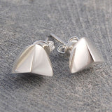 Quarter Ball Silver Stud Earrings