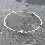 Nautical Knot Silver Stacking Bangle