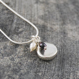 Round Pearl Silver Necklace