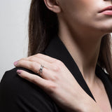 Curved Silver Double Stacking Ring