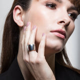 Silver Chunky Barrel Ring