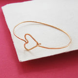 Rose Gold Heart Bangle