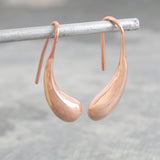 Teardrop Rose Gold Earrings