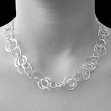 Planet Ring Chain Sterling Silver Necklace