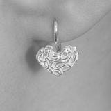 Mesh Silver Heart Pendant Necklace