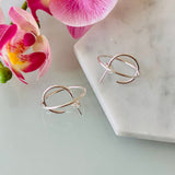 Sterling Silver Twin Hoop Stud Earring